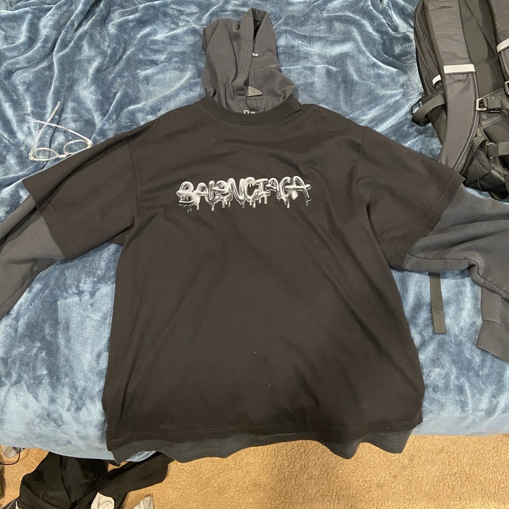 Balenciaga slime double layer hoodie